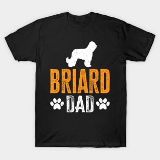 Briard Dad Gift Dog Daddy Briard Father Day T-Shirt